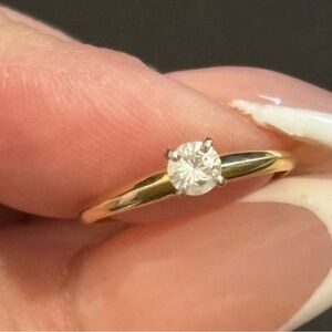diamond 14k yellow gold engagement